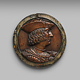 Bust of a man, Boxwood, partly painted, German