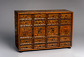 Cabinet, Pine carcass, gilded metal, Southern German, Augsburg