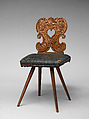 Chair (one of a pair), Wood, Swiss