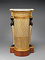 Carlton House pedestal (one of a pair), Dominique Daguerre  French, Carved, painted and gilded pine; marble, French, Paris