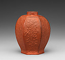 Tea caddy, Meissen Manufactory German, Red stoneware, German, Meissen