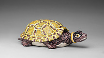 Tortoise box, Tin-glazed earthenware, German, Schrezheim