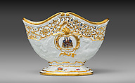 Wine bottle stand (one of a pair) (part of a service), Meissen Manufactory German, Hard-paste porcelain, German, Meissen