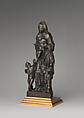 Virgin and child with angels, Bronze, on a later gilt base, Italian, Venice