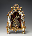 Reliquary vitrine, Wood (pine?), gilded and polychromed and glass, German or Austrian