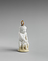 Miniature seal in the form of Cupid, Chelsea Porcelain Manufactory  British, Soft-paste porcelain, copper gilt, British, Chelsea