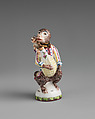 Monkey with young, Saint James&#39;s Factory (British, ca. 1748/49–1760), Soft-paste porcelain, British, London