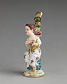 Girl with tambourine, Saint James&#39;s Factory (British, ca. 1748/49–1760), Soft-paste porcelain, British, London