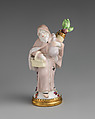 Friar with basket and sack, Chelsea Porcelain Manufactory (British, 1745–1784, Red Anchor Period, ca. 1753–58), Soft-paste porcelain, British, Chelsea