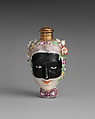 Janus-headed bottle, Chelsea Porcelain Manufactory (British, 1745–1784, Gold Anchor Period, 1759–69), Soft-paste porcelain, British, Chelsea