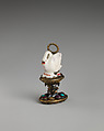 Seal, Chelsea Porcelain Manufactory (British, 1745–1784, Red Anchor Period, ca. 1753–58), Soft-paste porcelain, metal gilt, lapis lazuli, rubies, turquoises, British, Chelsea