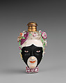 Janus-headed bottle, Chelsea Porcelain Manufactory (British, 1745–1784, Gold Anchor Period, 1759–69), Soft-paste porcelain, British, Chelsea