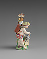 Cupid with dog, Chelsea Porcelain Manufactory (British, 1745–1784, Gold Anchor Period, 1759–69), Soft-paste porcelain, British, Chelsea