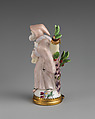 Friar with basket and sack, Chelsea Porcelain Manufactory (British, 1745–1784, Red Anchor Period, ca. 1753–58), Soft-paste porcelain, British, Chelsea