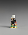 Miniature seal in the form of Cupid disguised as a barrister, Derby Porcelain Manufactory (British, Chelsea-Derby period, 1769–1784), Soft-paste porcelain, British, Chelsea-Derby