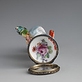 Scent bottle, Chelsea Porcelain Manufactory (British, 1745–1784, Red Anchor Period, ca. 1753–58), Soft-paste porcelain, British, Chelsea