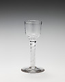 Wineglass, Glass, British, probably Bristol
