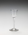 Wineglass, Glass, British, probably Bristol