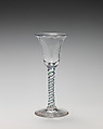 Wineglass, Glass, British, probably Bristol