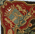 Atalanta and Meleager with Fountains of Versailles, Related to prints by Antonio Tempesta (Italian, Florence 1555–1630 Rome), Wool and silk on canvas (Center: 484-576 tent stitches per sq. inch, 90 per sq. cm. Border: 169 cross-stitches per sq. inch, 25 per sq. cm.), French