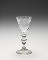 Wineglass, Glass, probably British or Irish
