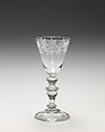 Wineglass, Glass, probably British or Irish