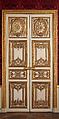 Pair of double doors, Carved, painted, and gilded oak; modern gilt bronze, French