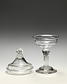 Sweetmeat glass with cover, Glass, British