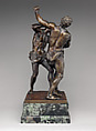 Two men wrestling, Workshop of Ferdinando Tacca (Italian, Florence 1619–1686 Florence), Bronze, on later stone base, possibly Northern European