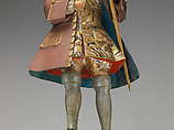 Figure of a European Merchant, Amoy Chinqua, Polychrome unfired clay and wood, Chinese, Canton