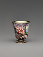 "Four Seasons" enamel liqueur service, Elias Adam (German, ca. 1669–1745, master 1703), Silver gilt, enamel, copper, German, Augsburg