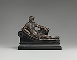 Reclining female figure, Bronze, on a later wood base, Italian, probably Rome