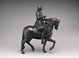 Equestrian statuette, possibly of Philip IV, King of Spain, Possibly after a model by Pietro Tacca (Italian, Carrara 1577–1640 Florence), Bronze, on later wood base, Possibly Italian