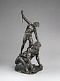 David and Goliath, Workshop of Francesco Fanelli (Italian, born Florence 1577, active Genoa (1605–30) and England (1632–39)), Bronze, England, composition modeled in the 1630s