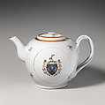 Teapot, Hard-paste porcelain, Chinese, for British market