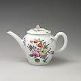 Teapot, Worcester factory (British, 1751–2008), Soft-paste porcelain, British, Worcester
