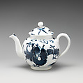 Teapot, Lowestoft (British, 1757–ca. 1803), Soft-paste porcelain, British, Lowestoft