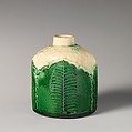 Tea caddy, Lead-glazed earthenware (creamware), British, Staffordshire