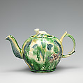 Teapot, Style of Whieldon type, Lead-glazed earthenware, British, Staffordshire