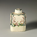 Tea caddy, Style of Whieldon and Wedgwood (1754–1759), Lead-glazed earthenware, British, Staffordshire