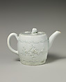 Teapot, Soft-paste porcelain, British