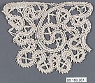Fragment, Bobbin lace, German, Saxony