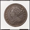 Queen Anne proof shilling, John Croker (British, 1670–1741), Silver, British