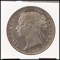 Queen Victoria proof florin, Medalist: William Wyon (British, Birmingham 1795–1851 Brighton), Silver, British