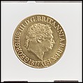 George III sovereign, Medalist: Benedetto Pistrucci (Italian, 1783–1855, active England), Gold, British