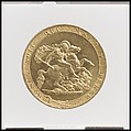 George III sovereign, Medalist: Benedetto Pistrucci (Italian, 1783–1855, active England), Gold, British