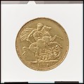 George IV sovereign, Medalist: Benedetto Pistrucci (Italian, 1783–1855, active England), Gold, British