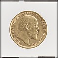 Edward VII sovereign, Medalist (obverse): G.W. DeSaulles (1862–1903), Gold, British