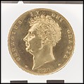 George IV crown, William Wyon (British, Birmingham 1795–1851 Brighton), Gold, British