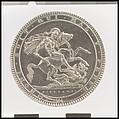 George III crown, Benedetto Pistrucci (Italian, 1783–1855, active England), Silver, British